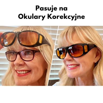 Nakładki na okulary do jazdy samochodem SunClip