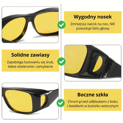 Nakładki na okulary do jazdy samochodem SunClip